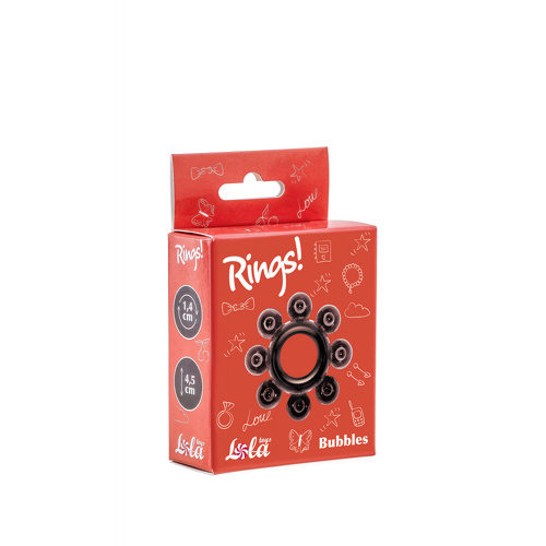 Эрекционное кольцо Rings Bubbles black  0112-31lola купить в секс-шопе Сочи