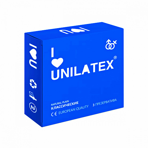 Презервативы Unilatex Natural Plain 3 шт  3002un купить в секс-шопе Сочи