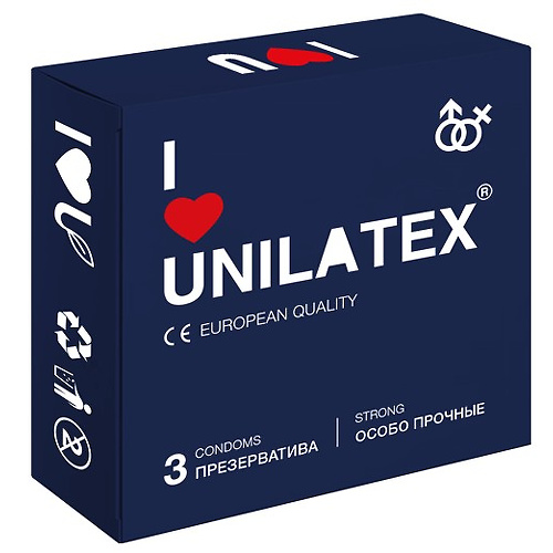 Презервативы Unilatex Extra Strong 3шт   3019un купить в секс-шопе Сочи