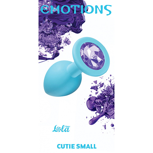 Анальная пробка Emotions Cutie Small Turquoise light purple crystal Lola Toys 4011-05lola купить в секс-шопе Сочи