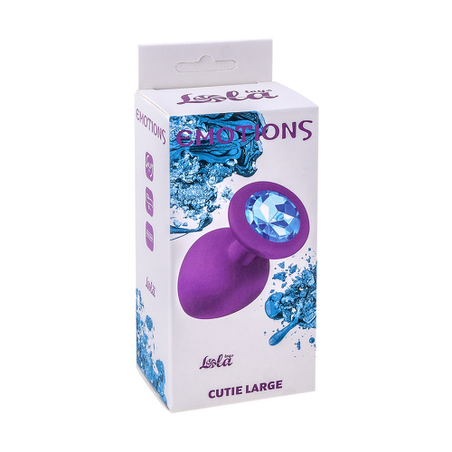 Анальная пробка Emotions Cutie Large Purple light blue crystall  4013-05lola купить в секс-шопе Сочи