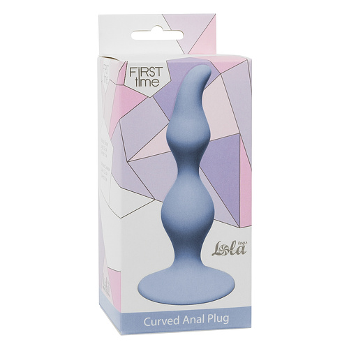 Анальная пробка Curved Anal Plug Blue Lola Toys 4105-02lola купить в секс-шопе Сочи