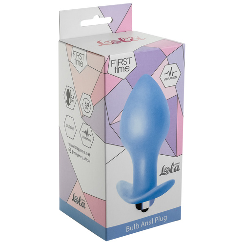 Анальная пробка с вибрацией Bulb Anal Plug Blue Lola Toys 5006-02lola купить в секс-шопе Сочи