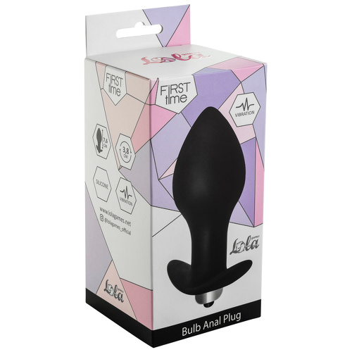 Анальная пробка с вибрацией Bulb Anal Plug Black (Батарейки ААА) Lola Toys 5006-03lola купить в секс-шопе Сочи