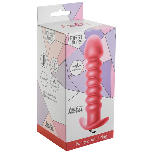 Анальная пробка с вибрацией Twisted Anal Plug Pink Lola Toys 5007-01lola купить в секс-шопе Сочи