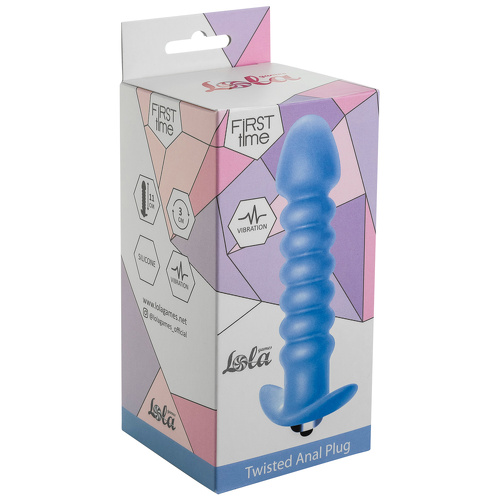 Анальная пробка с вибрацией Twisted Anal Plug Blue  Lola Toys 5007-02lola купить в секс-шопе Сочи