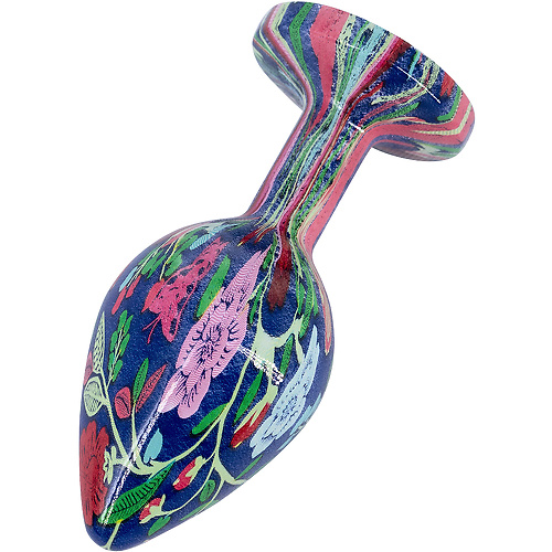 Эмалированная анальная пробка из алюминия с радужным кристаллом  ap-ak001zy-02 купить в секс-шопе Сочи