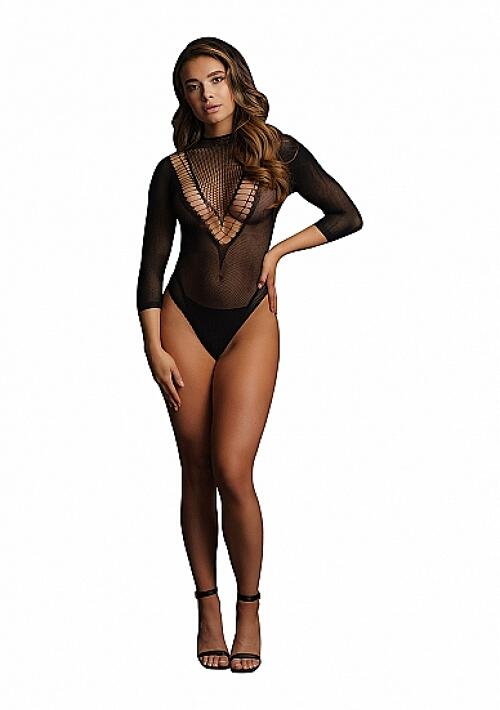 Боди с рукавами 3 4 - O S Le Desir bls003blkos купить в секс-шопе Сочи