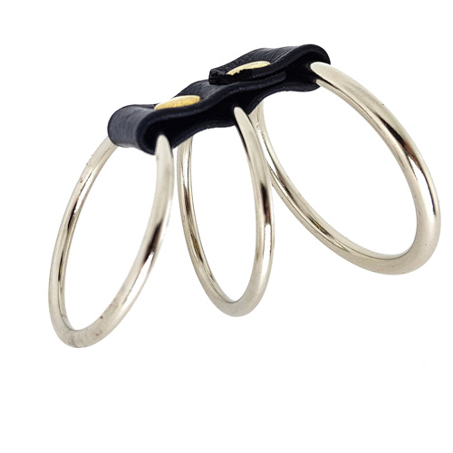 Эрекционное кольцо тройное сталь  dm-r-003 купить в секс-шопе Сочи