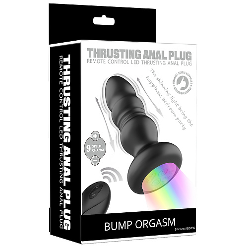 Светящаяся анальная пробка с возвратно-поступательной функцией Secwell sw3024 купить в секс-шопе Сочи